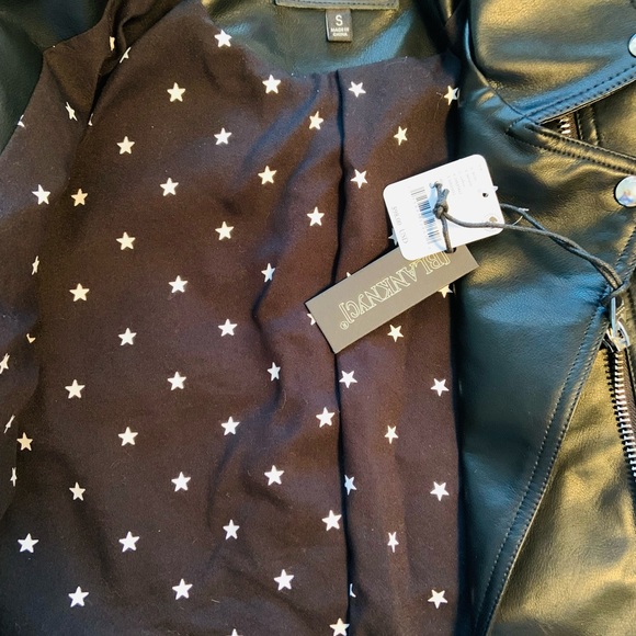 Free People “Noir” Vegan Moto Black Motorcycle Biker Jacket New with Tags Small - Picture 10 of 10